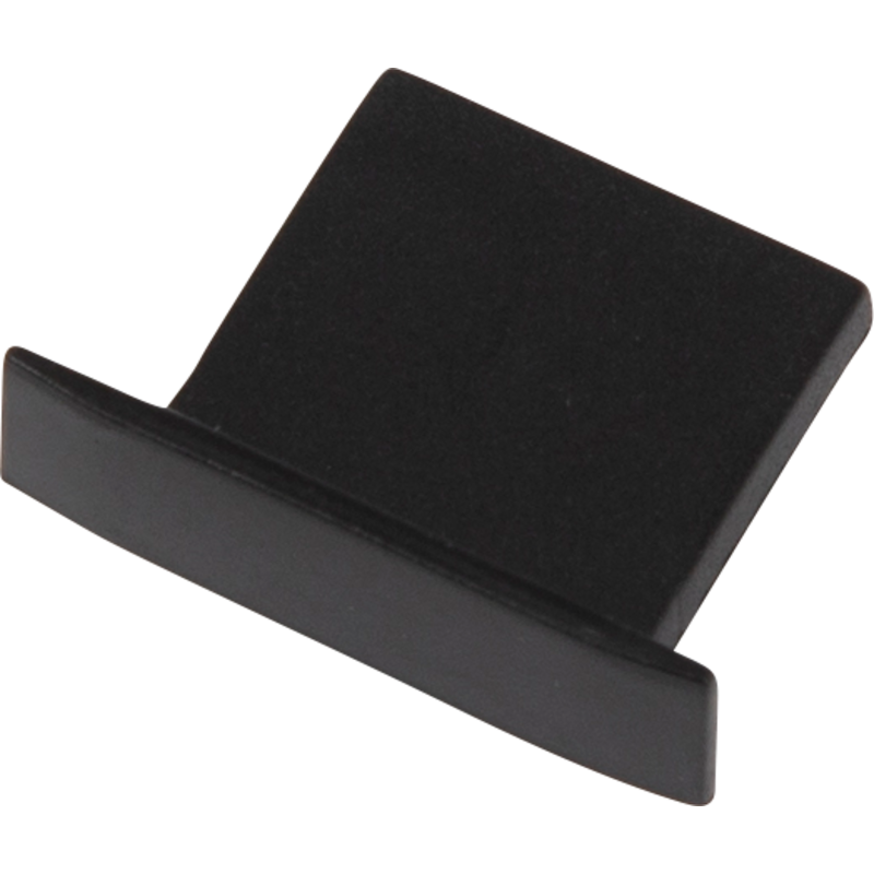 Ansell Lighting endestykke, uden hul, 15x20 mm, sort