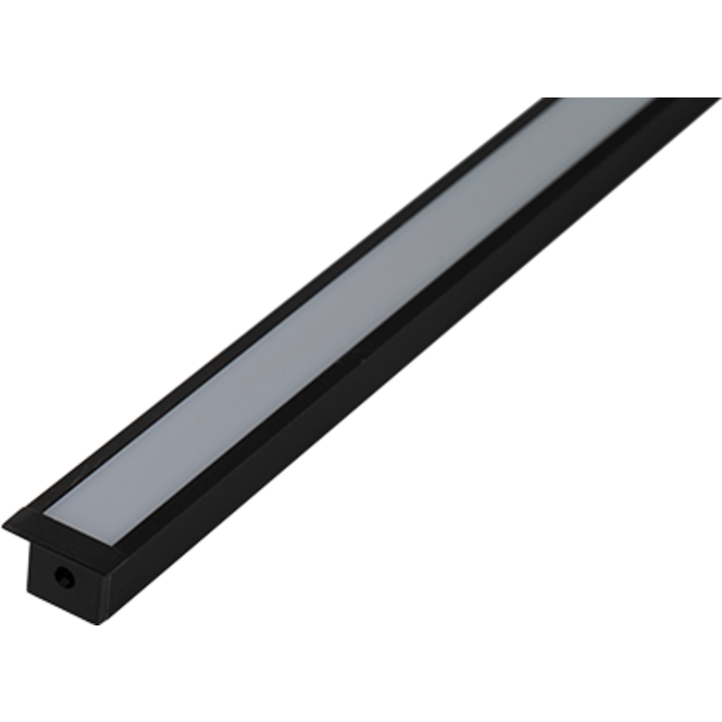 Ansell Lighting LED skinne, indbyg, 15x20 mm, 2 meter, sort