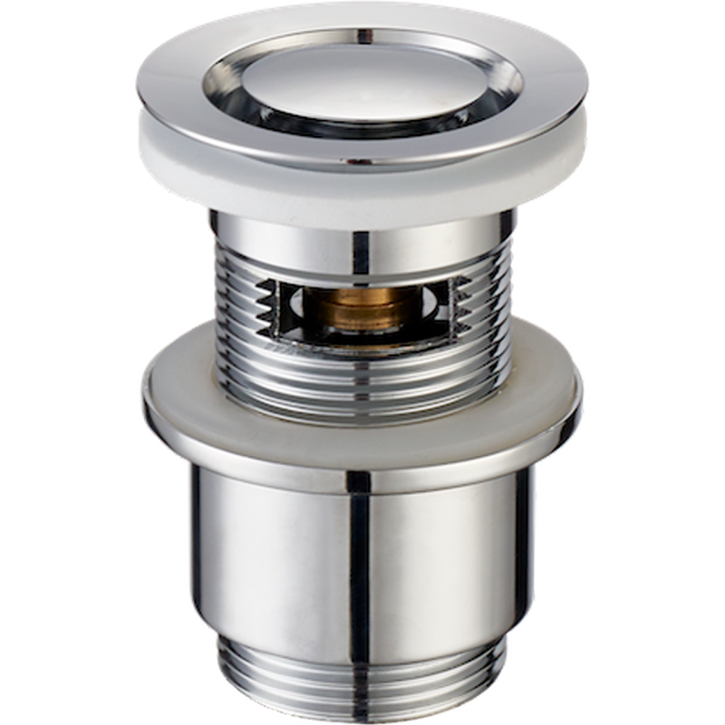 Secher AF 714-E bundventil, push-open, krom