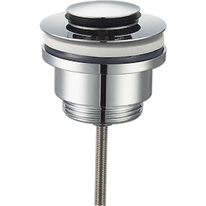 Secher AF 47-H bundventil, push-open, krom