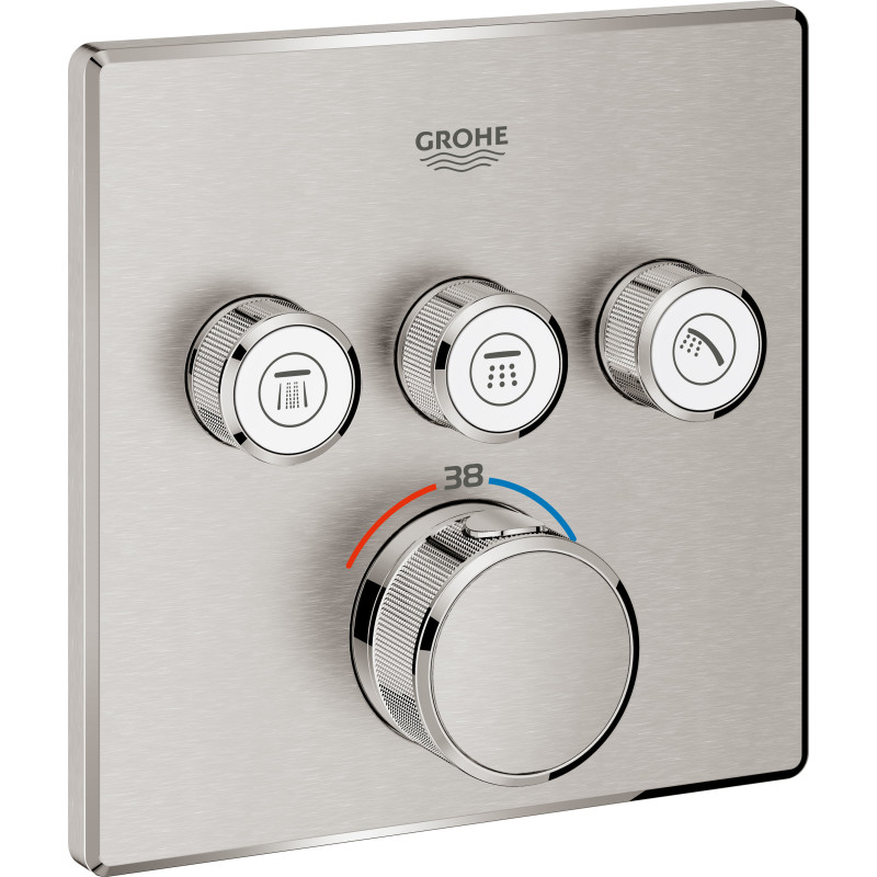 Grohe Grohtherm SmartControl brusearmatur, børstet krom