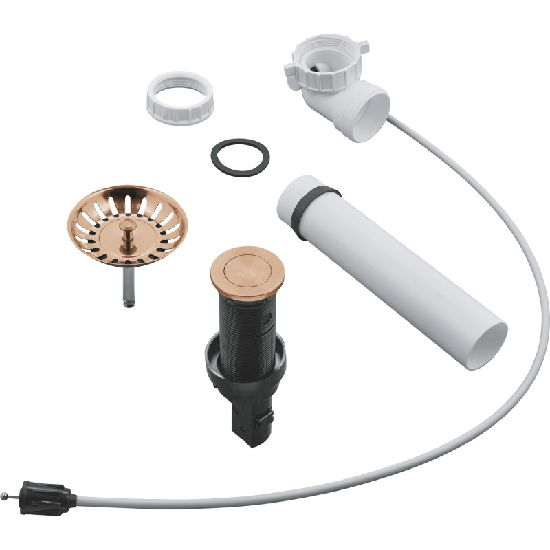 Grohe afløbssæt, Ø35 mm, børstet kobber pvd