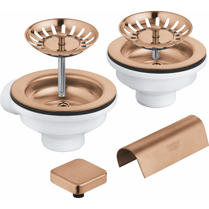 Grohe kurveventilsæt, børstet kobber