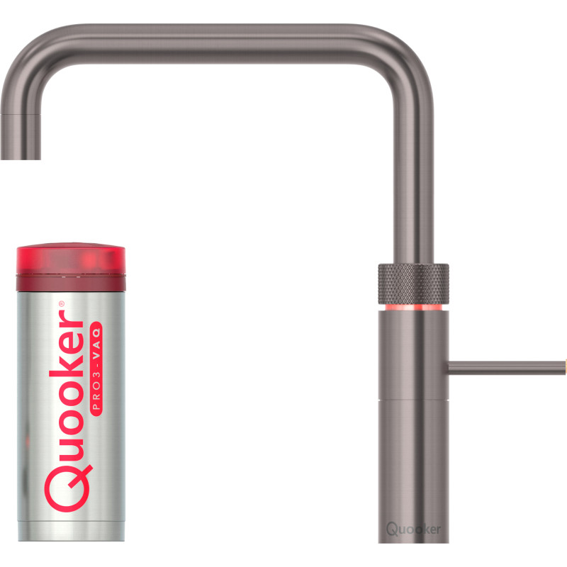 Quooker Fusion Square Pro3 køkkenarmatur, kogende vand, sort krom