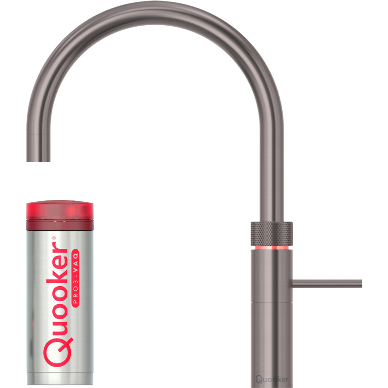 Quooker Fusion Round Pro3 køkkenarmatur, kogende vand, sort krom