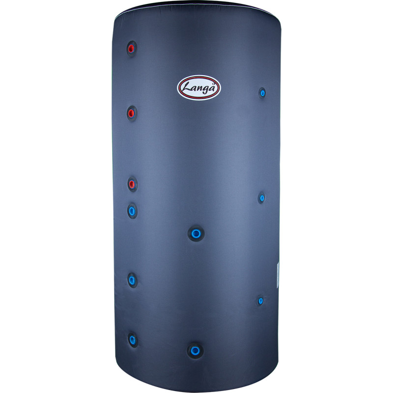 Langå buffertank, isoleret, solspiral, 500 liter