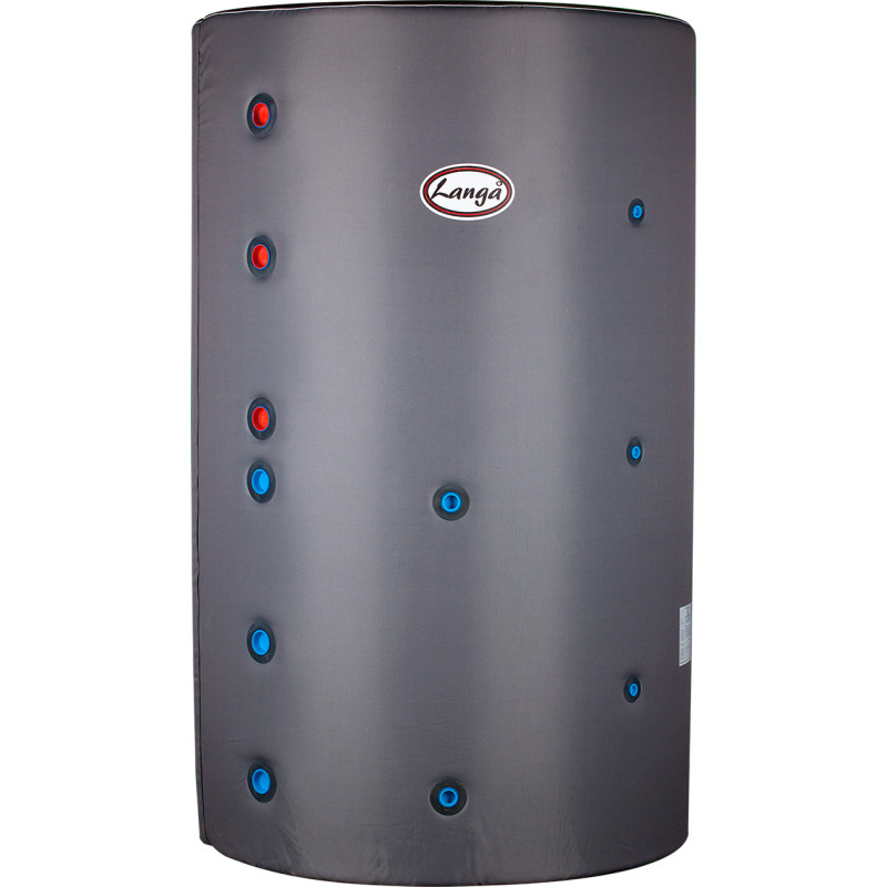 Langå buffertank, isoleret, solspiral, 1000 liter