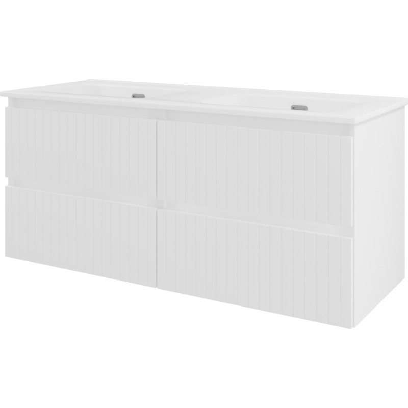 Sanibell Proline möbelpaket, 121x46 cm, matt vit