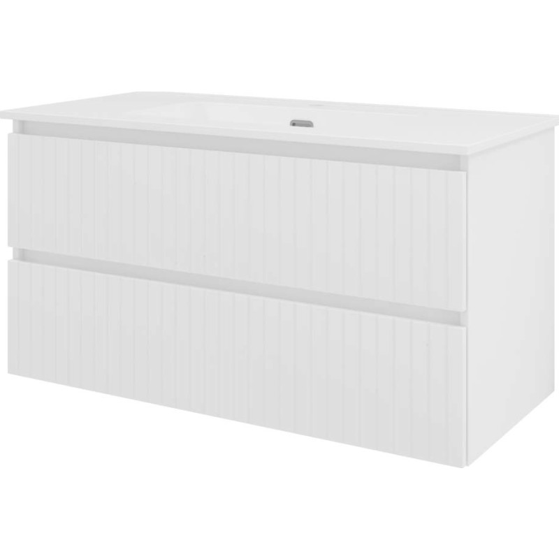 Sanibell Proline möbelpaket, 101x46 cm, vit högglans