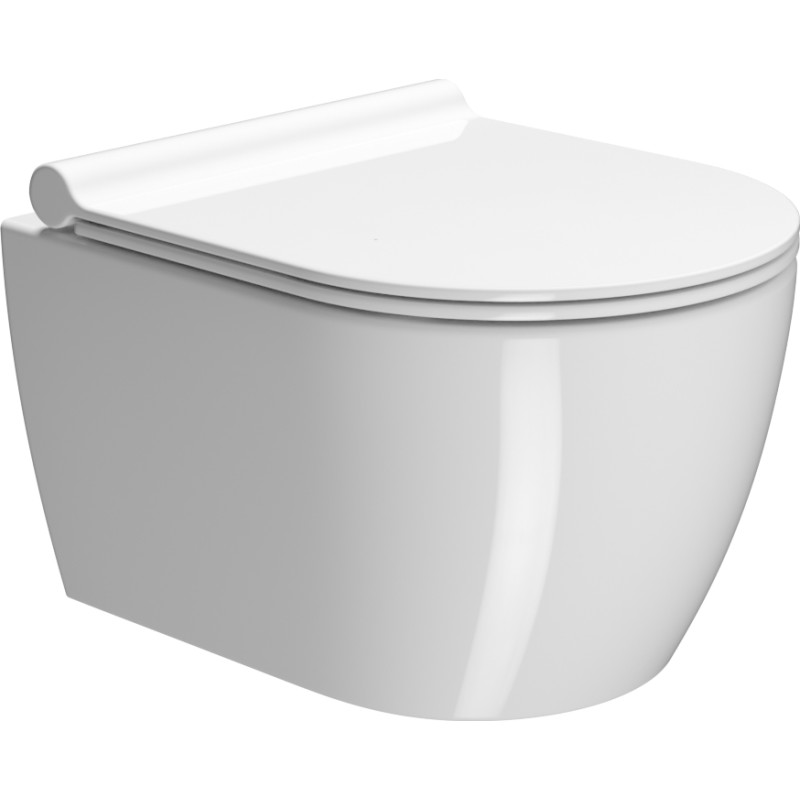 GSI Pura kompakt vægtoilet 46x35cm med Swirlflush skylleteknik - boltafstand 180 mm