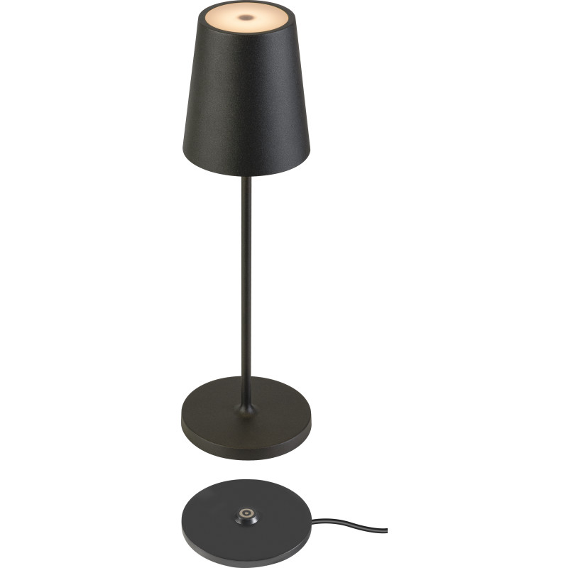 SLV Vinolina Two uppladningsbar bordslampa, svart