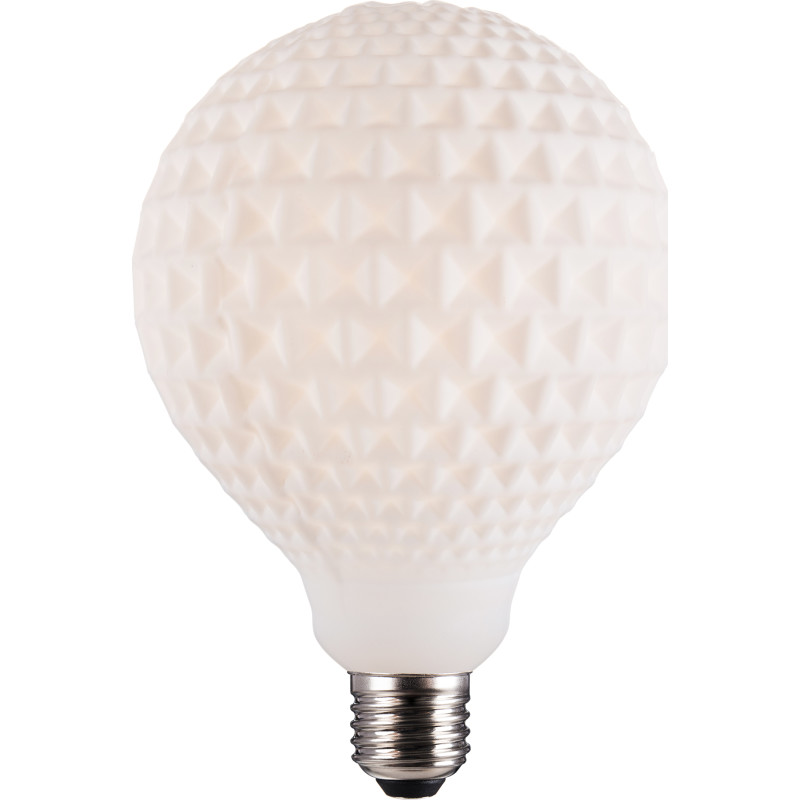 Nordlux Deco E27 G125 - Checked - Pære - Opal hvid