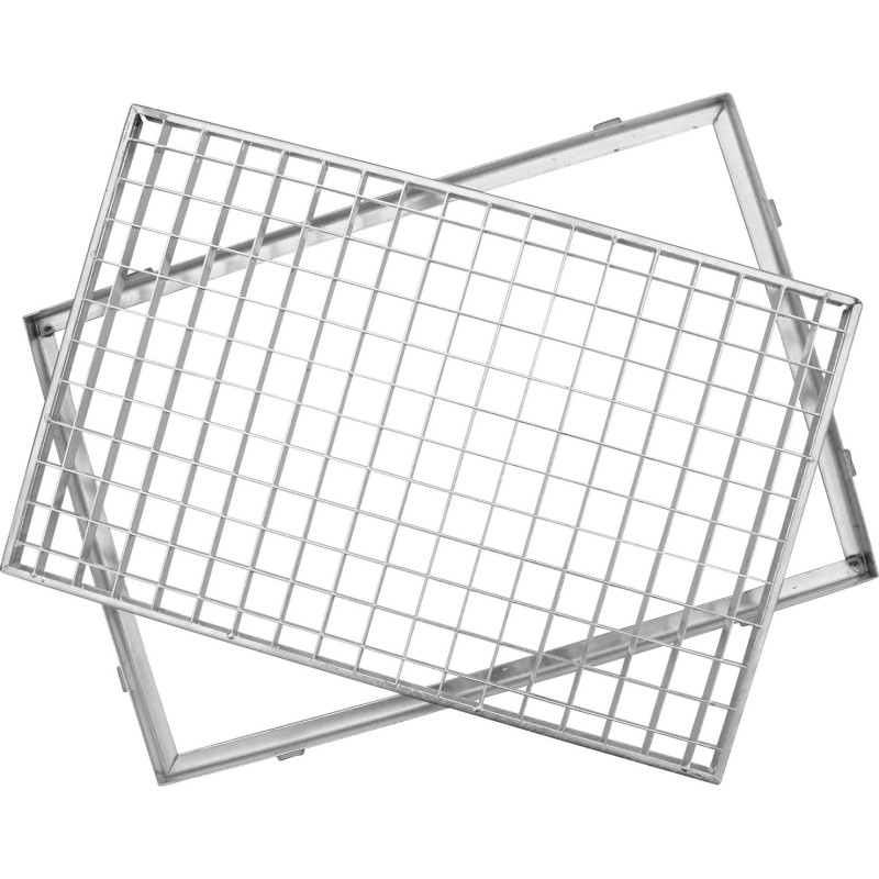 Aco Vario skrapgaller, med ram, 100x40 cm, förzinkat stål