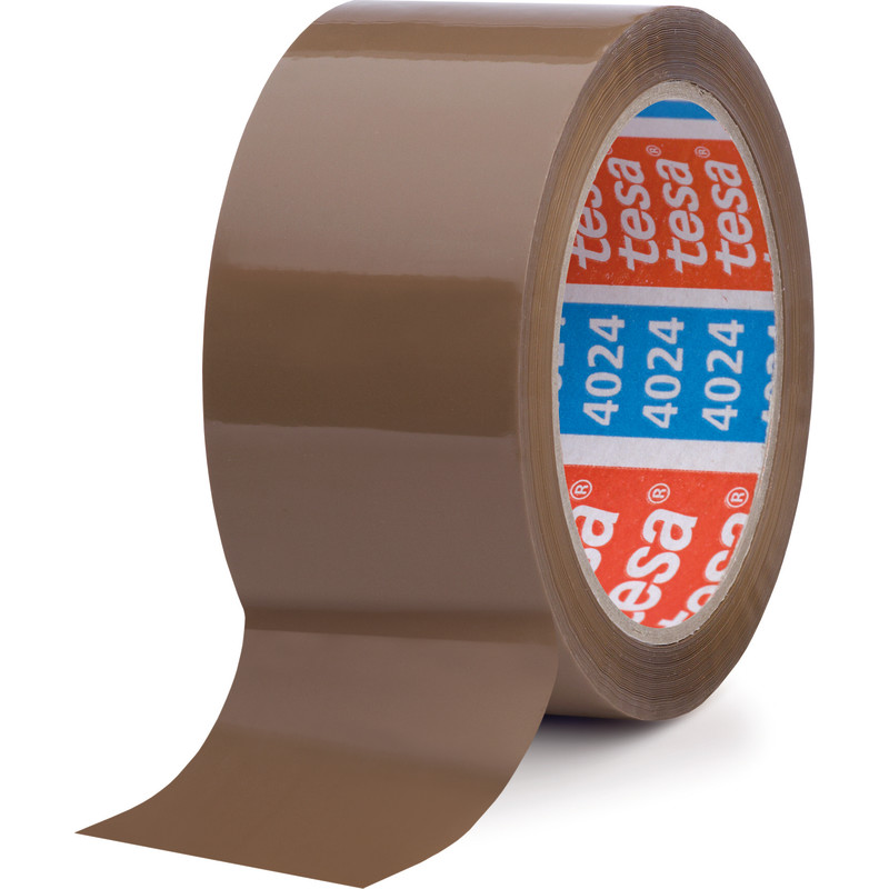 Pakketape tesa® 4024 PP 50 mm x 66m brun - (36 ruller)