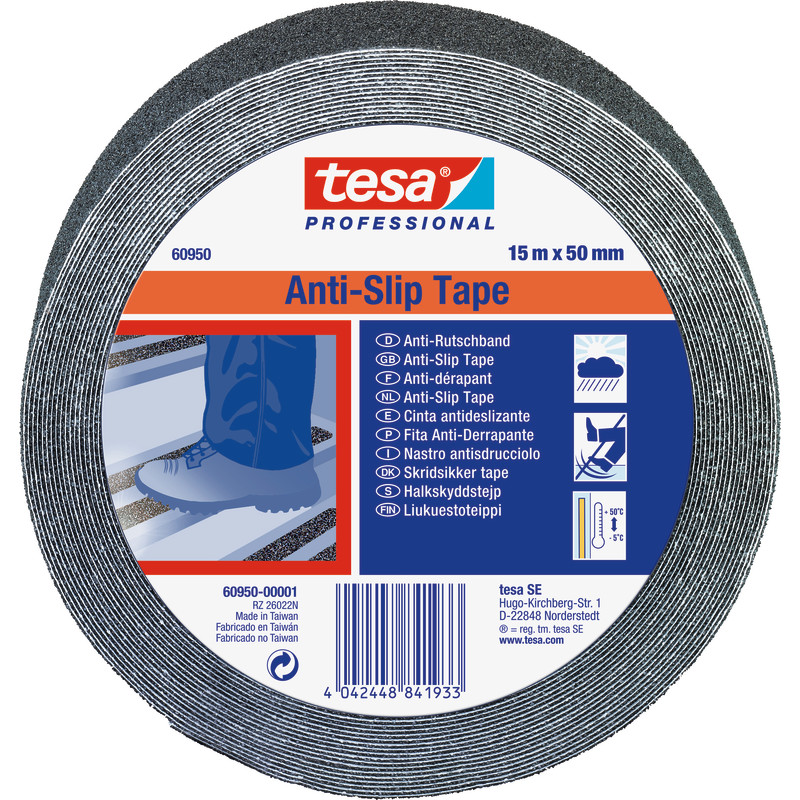 Skridsikker tape Tesa 60950, 50 mm x 15 m, sort