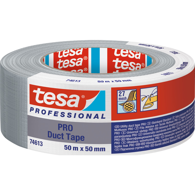 Tesa Pro 74613 Canvas-tejp, grå, 50 mm, 50 meter