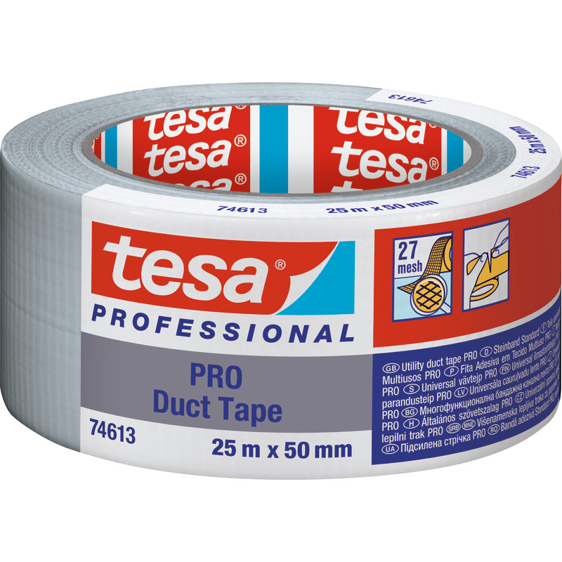 Tesa Pro 74613 Canvas-tejp, grå, 50 mm, 25 meter