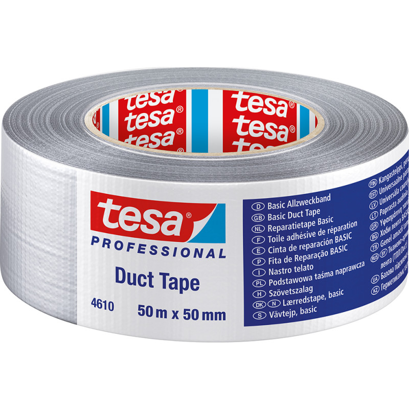 Tesa 4610 canvasband, grå, 50 mm, 50 meter