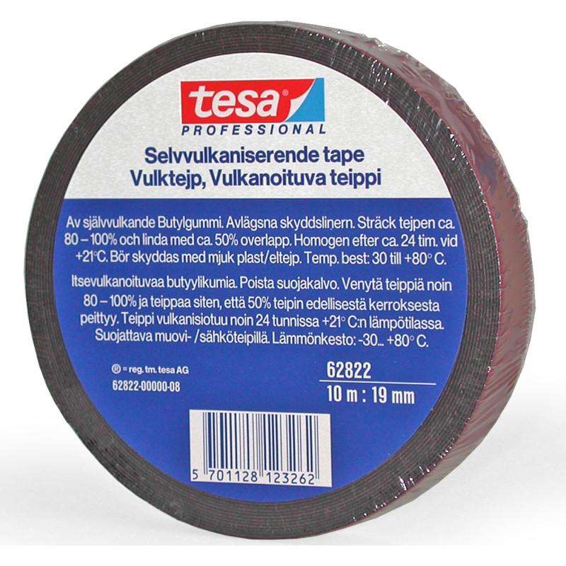 Tesa självvulkaniserande tejp, svart, 19 mm, 10 meter
