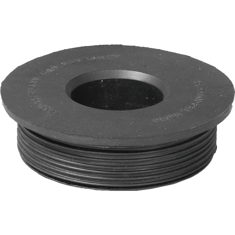 Purus gumminippel, Ø45-32 mm, sort