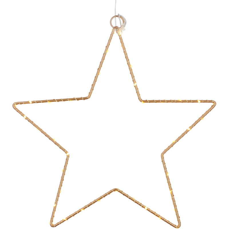 4 stk Sirius Liva stjerne med lys, 40 lys, guld