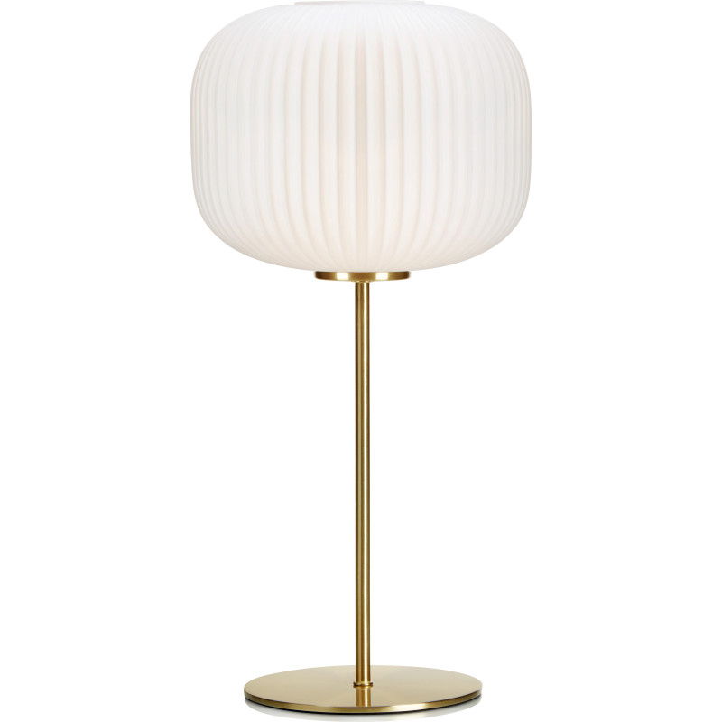 Markslöjd Sober bordlampe, messing/opal, 50 cm