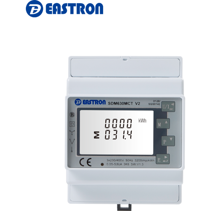Elit Scandinavia Eastron kWh-måler, SDM630MCT MID, 3-faset, strømtransformer 1/5A