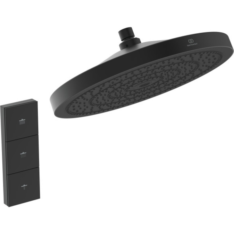 Ideal Standard Idealrain Solos brusehoved, Ø30 cm, sort