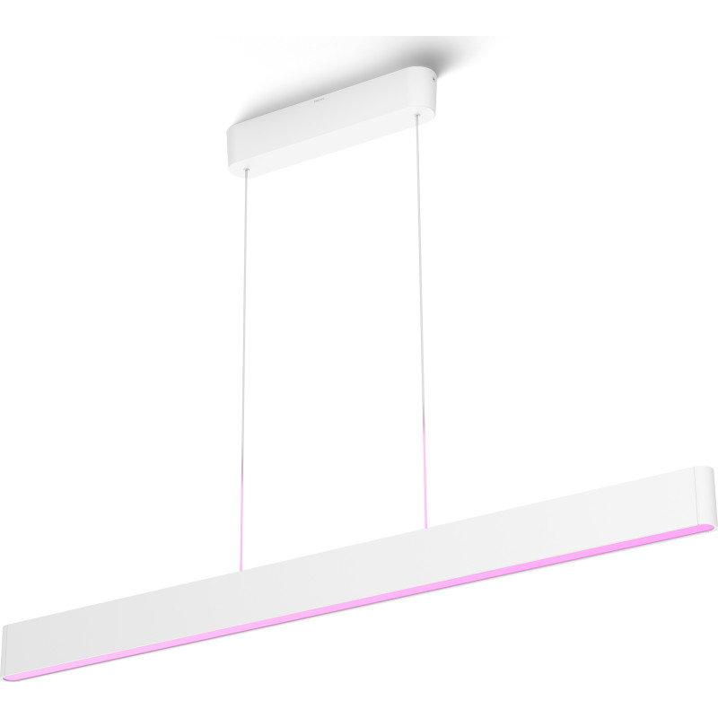 Philips Hue White and Color Ambiance Ensis - Vedhængslampe - LED x 2 - 79 W (tilsvarende 175 W) - klasse G - 16 millioner farver/varmt til køligt hvidt lys - 2000-6500 K - hvid