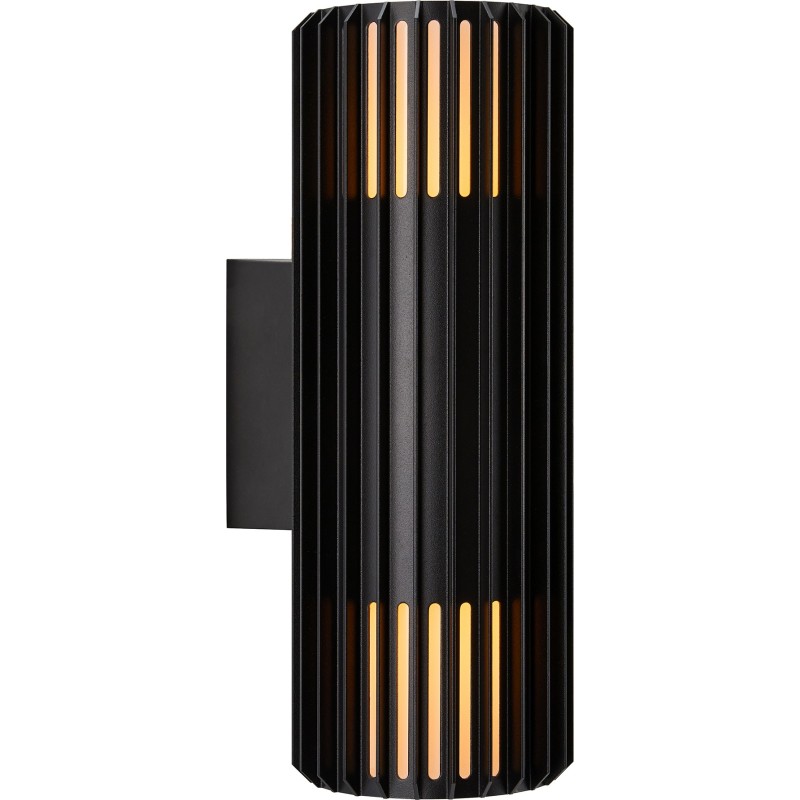 Aludra Double udendørs væglampe Seaside Black med 2 lyskilder - Nordlux - Aluminium - Med én lyskilde