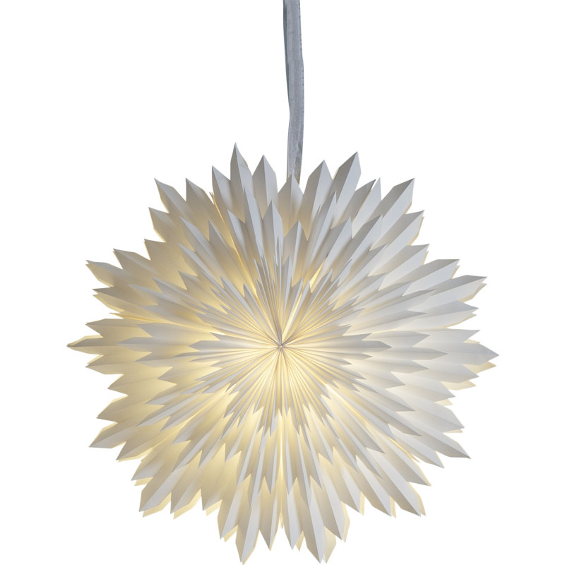 Star Trading Ice julestjerne med lys, 50 cm, hvid