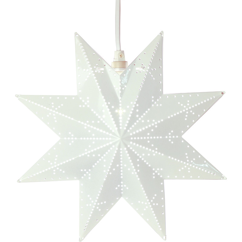 Star Trading Classic adventsstjärna med ljus, 28 cm, vit