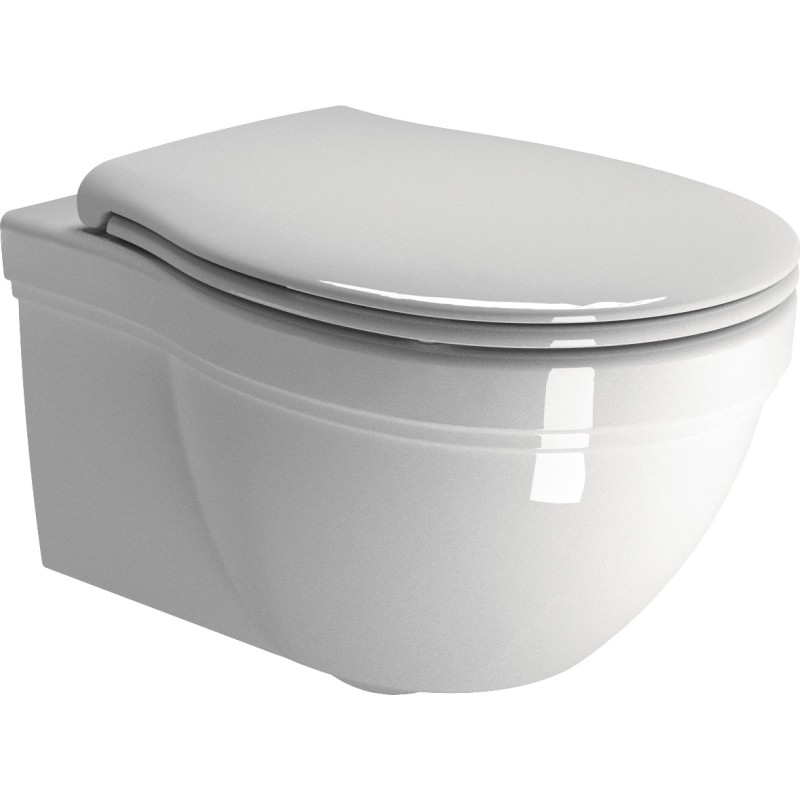 GSI Classic vægtoilet 55x37cm med antibakteriel glasur