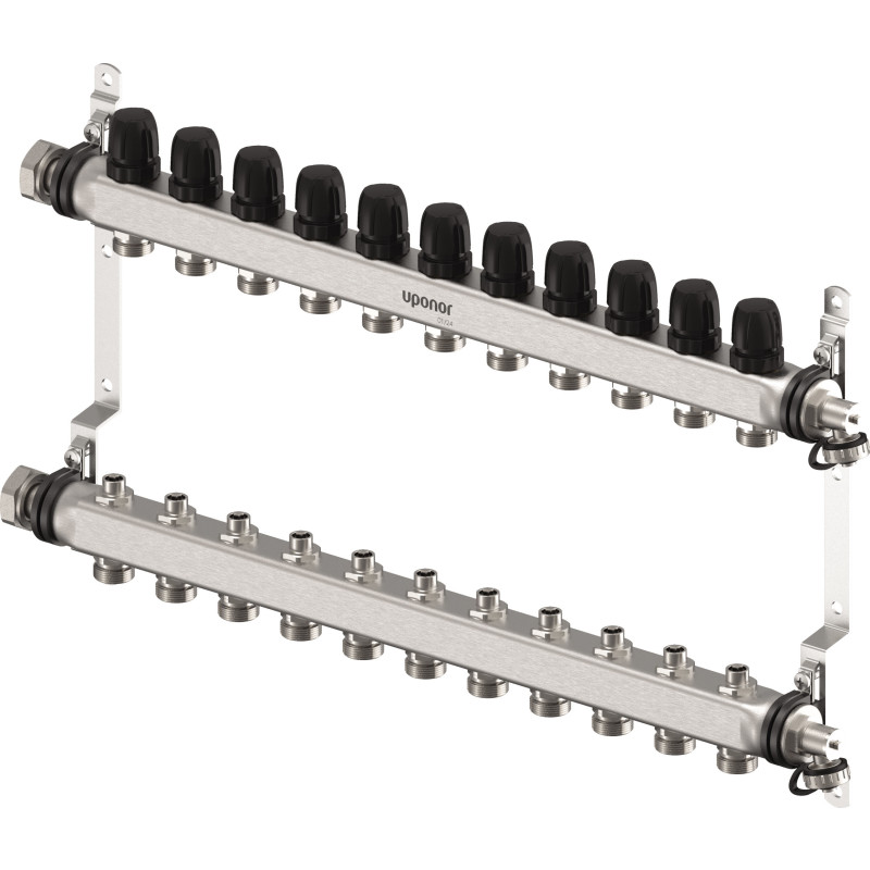 Uponor Vario S 1″ gulvvarme fordelerrør, 11 kredse