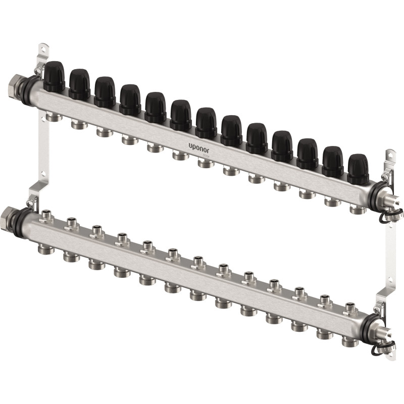 Uponor Vario S 1″ gulvvarme fordelerrør, 13 kredse