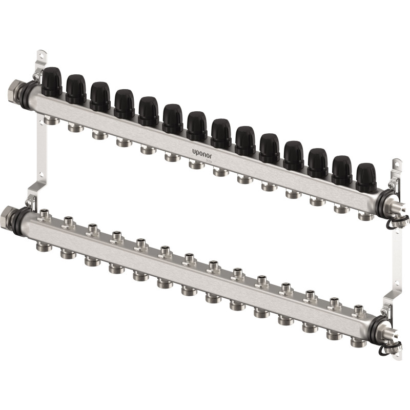 Uponor Vario S 1″ gulvvarme fordelerrør, 14 kredse