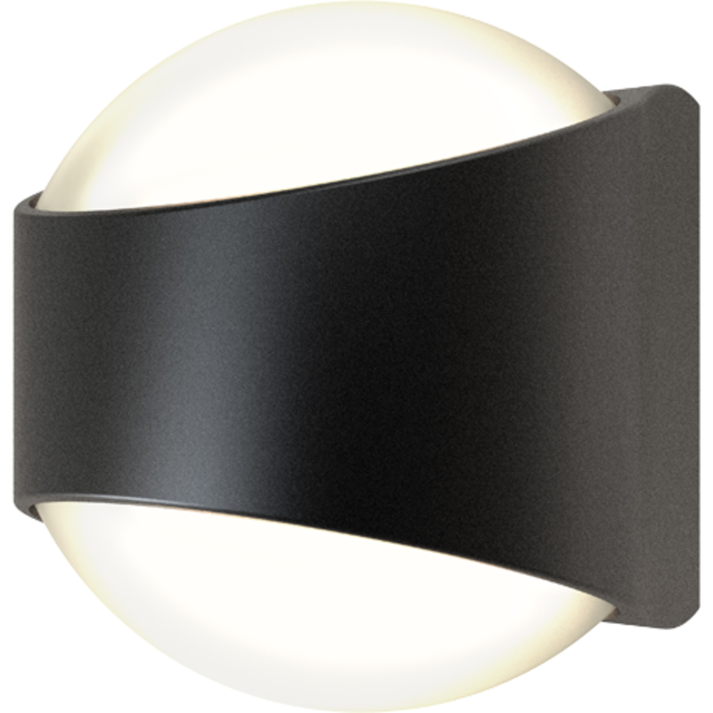Ansell Lighting Misano Round vägglampa utomhus, 4000K, svart