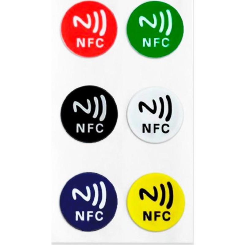 HiluX NFC klistremerker, 6-pakning