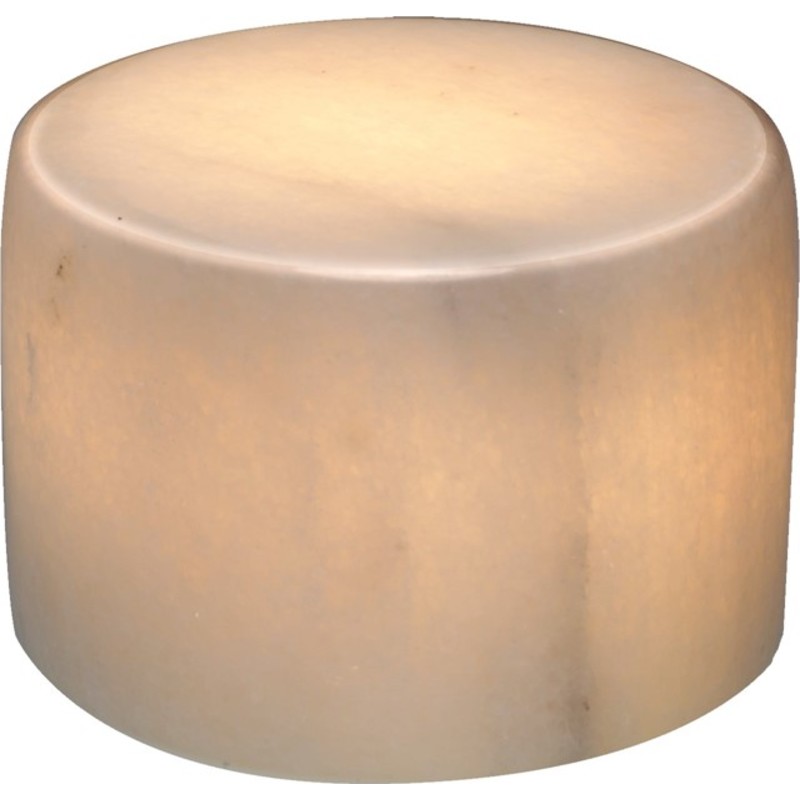 Marble stor hvid ægte marmor bordlys Ø80x60 mm ex.batteri