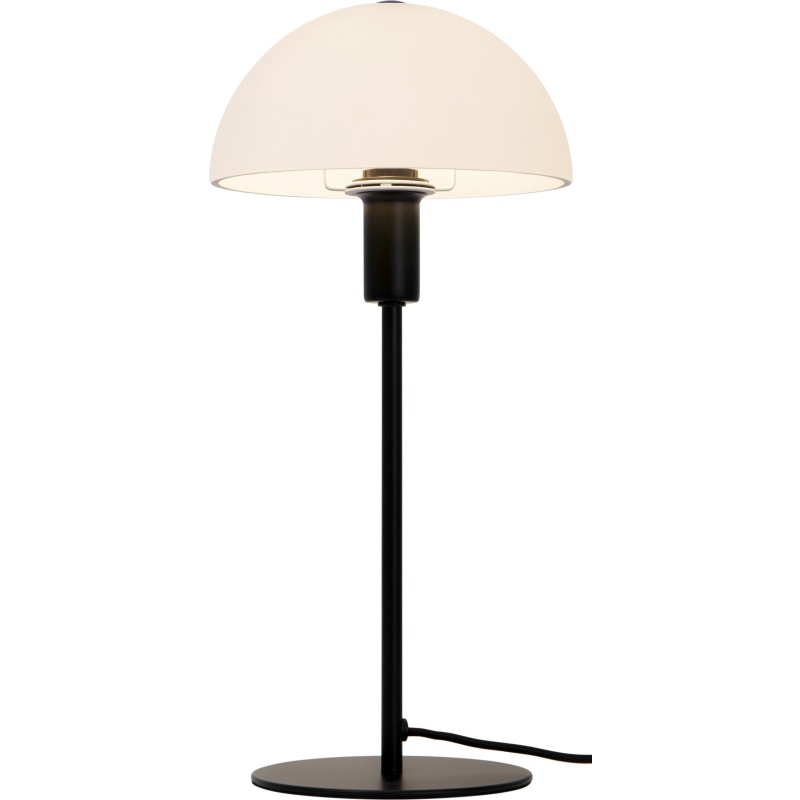 Ellen 20 Bordlampe Opal/Black - Nordlux - Soveværelse - Skandinavisk - Glas - Med skærm