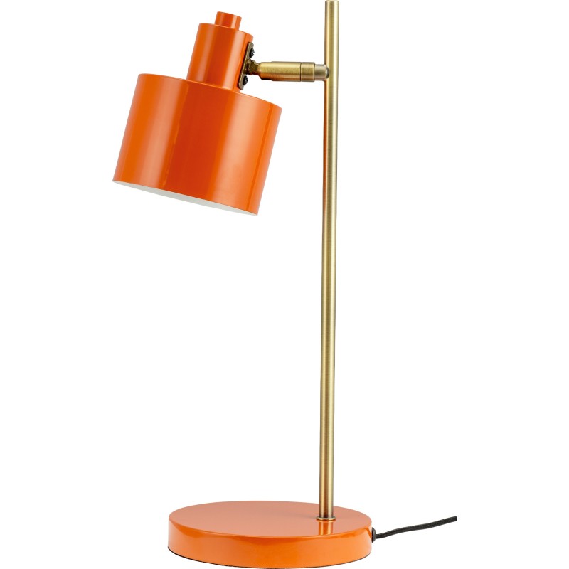 Ocean bordlampe, orange/messing – Dyberg Larsen - Stue - Design - Metal - Med skærm