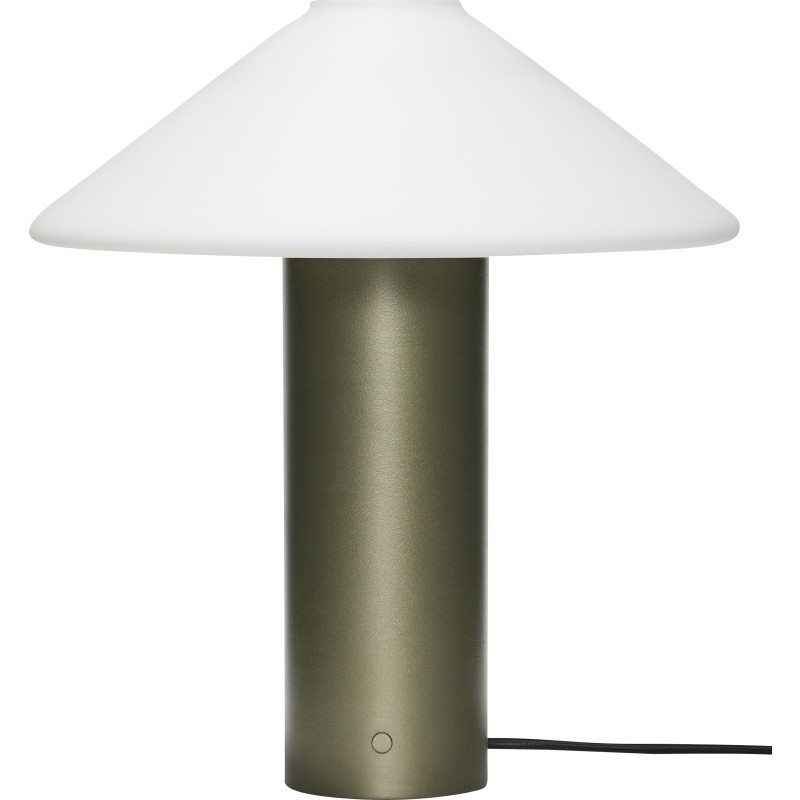 Orbit Bordlampe Dark Green - Hübsch - Stue - Design - Metal - Med én lyskilde