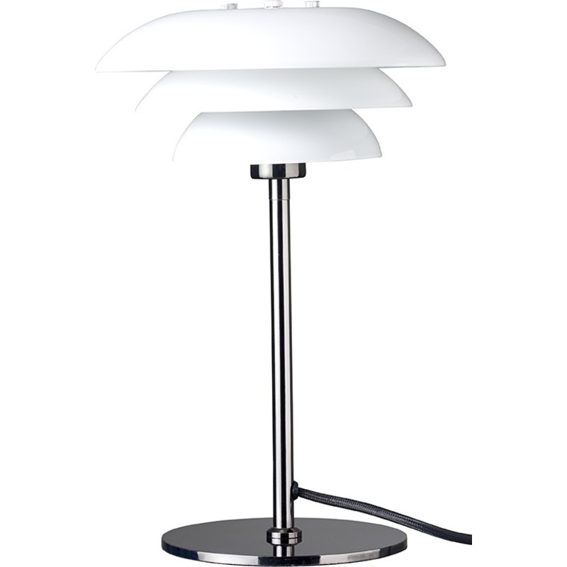 DL20 Opal Bordlampe - Dyberg Larsen - Stue - Skandinavisk - Metal - Med skærm