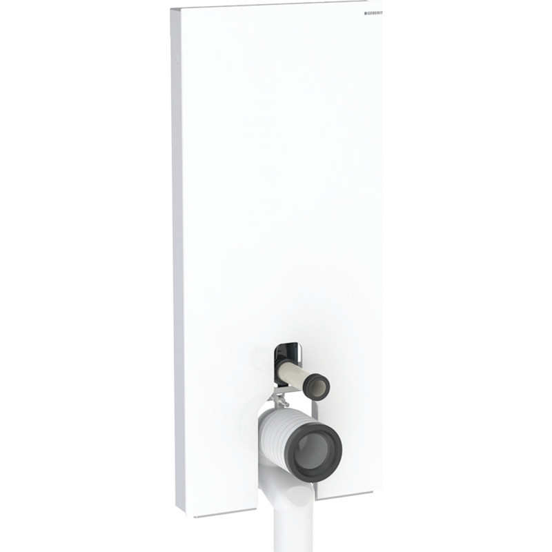 Geberit Monolith Plus cisterne til back-to-wall toilet, 114 cm, hvidt glas
