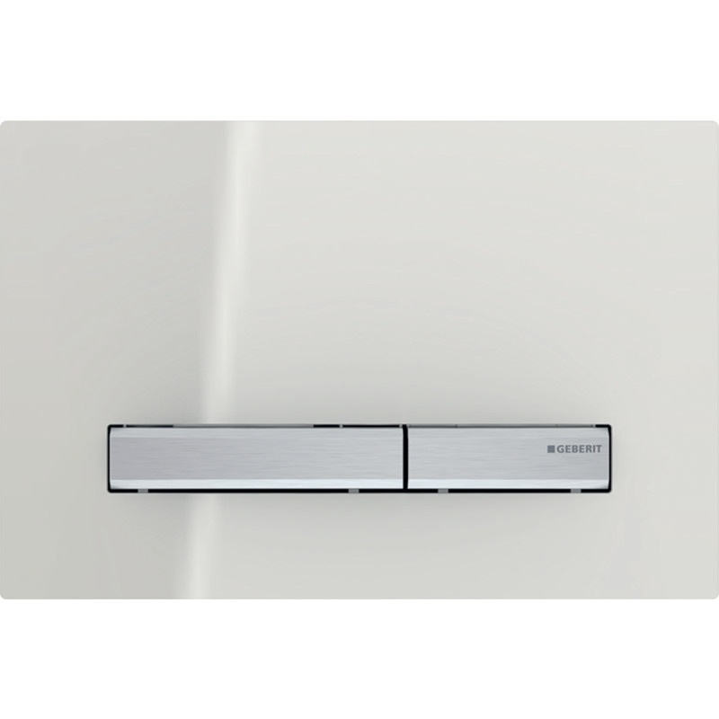 Geberit Sigma 50 Square betjeningsplade, beige glas/krom