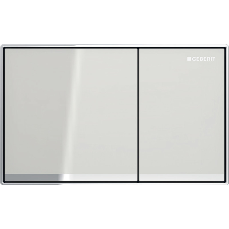 Geberit Omega 60 Square betjeningsplade, beige glas