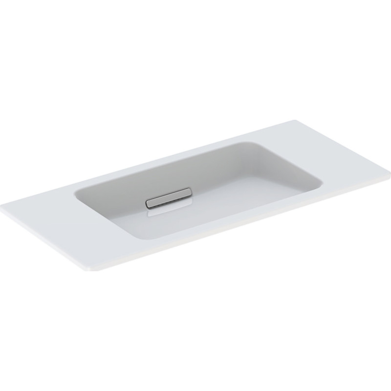 Geberit One håndvask 900x400x13mm til indbygningselement/møbel hvid/forkromet