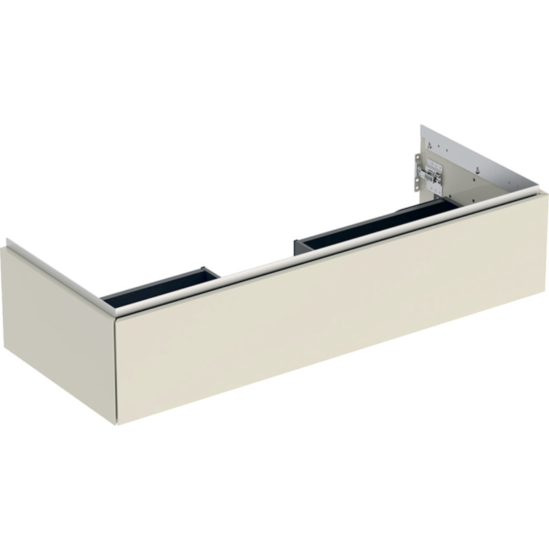 Geberit One tvättställsunderskåp, 118,4x47 cm, högglans beige
