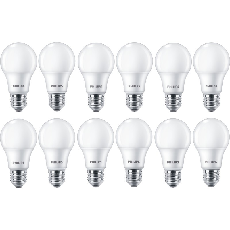 Philips CorePro E27 standardpære, 12-pak, 8W, 4000K