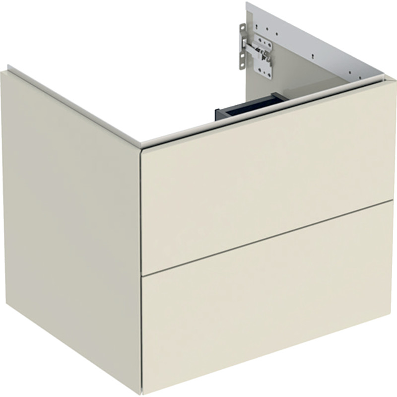 Geberit One tvättställsunderskåp, 59,2x47 cm, högglans beige